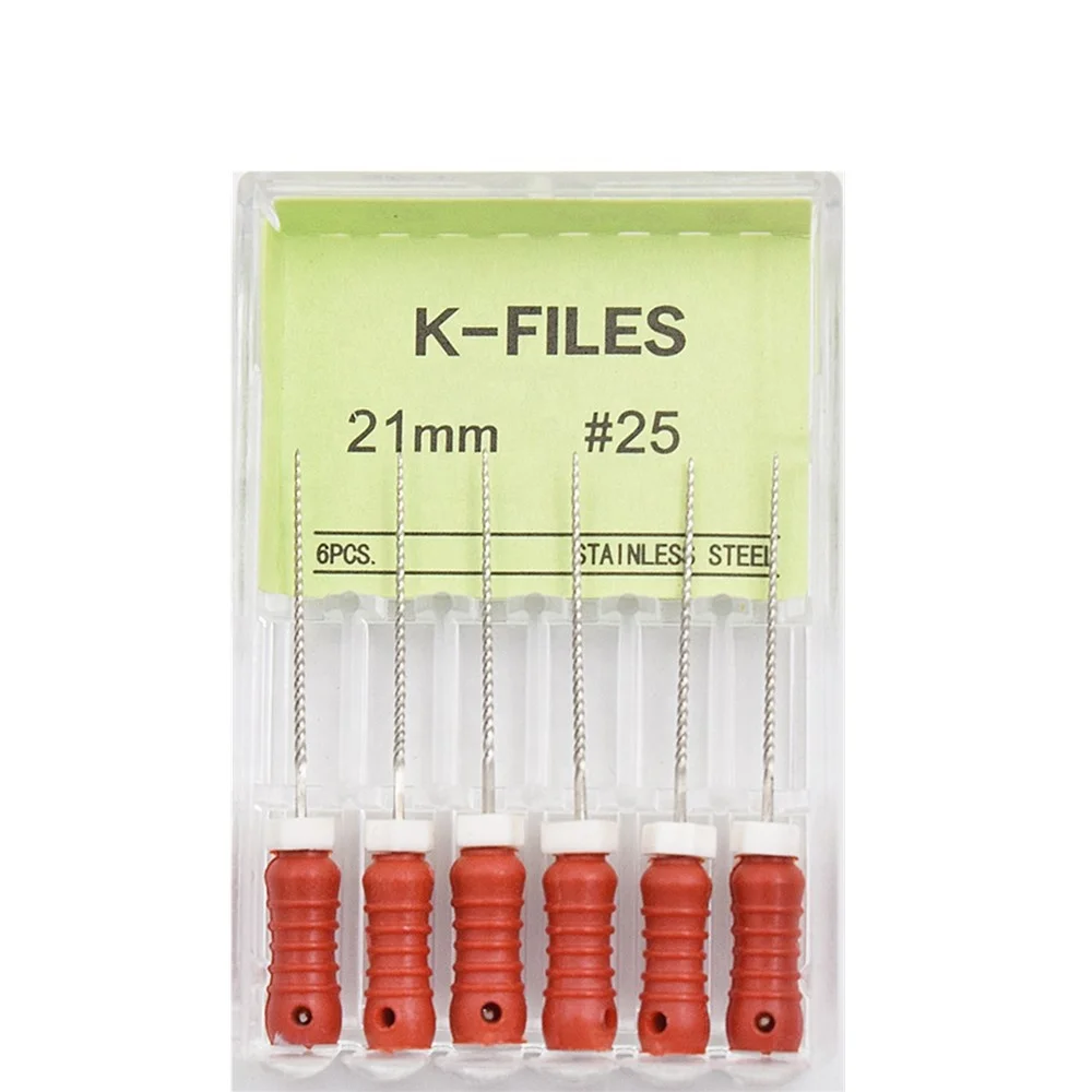 Glin Niti стоматологические эндодофайлы высококачественные ручные напильники из нержавеющей стали K для корневого канала отключение