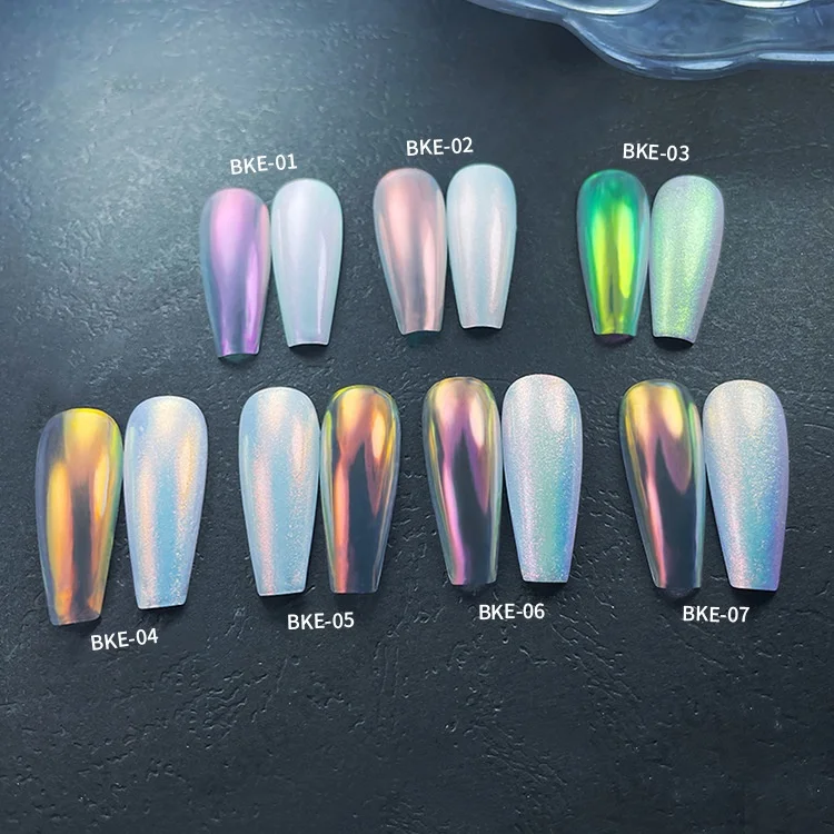High Quality Nail Chrome Powder Private Label Aurora Chameleon Chrome Nail Powder For Nails
