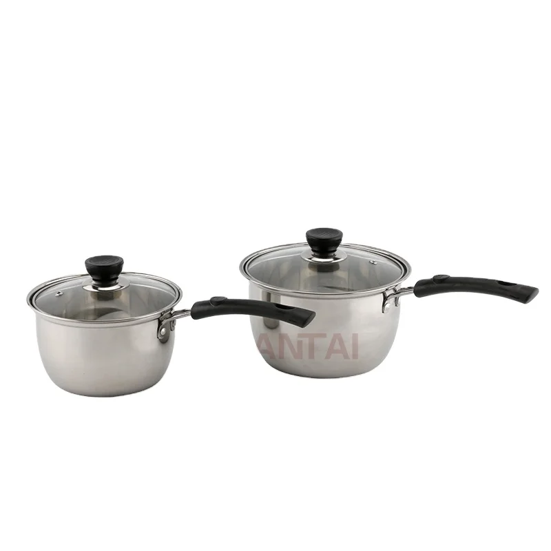 Cookware set soup pot korean style stainless steel kitchen milk pot cooking pot