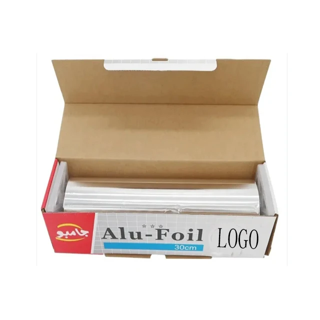 100 Meters 200 m 30 45 cm 11mic 18 Micron Aluminium Foil Roll with Cutter Blade