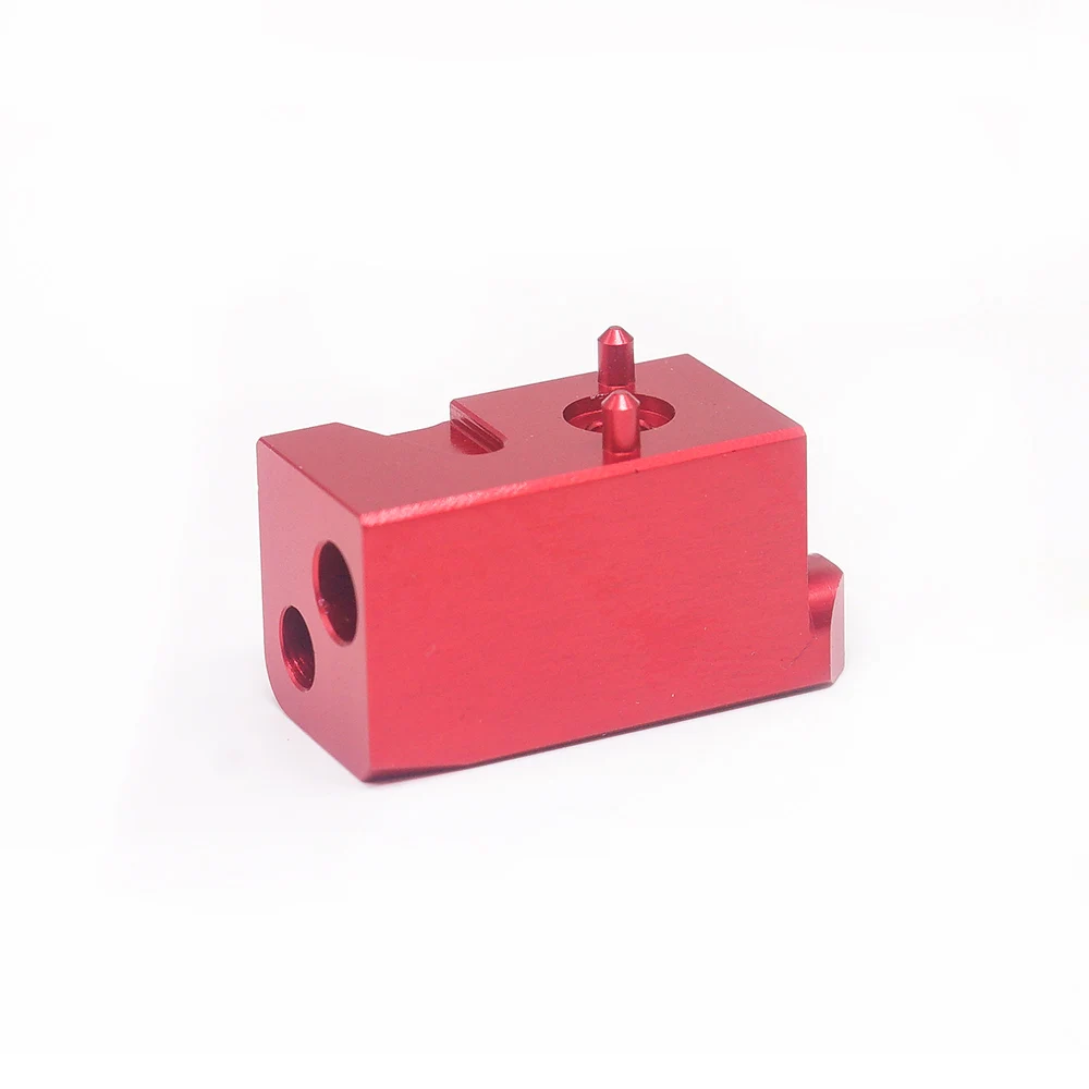 OEM ODM Service Stainless Steel Fastening Spare Parts Micro Machined CNC Aluminum Anodized Locking Block for Machine Use