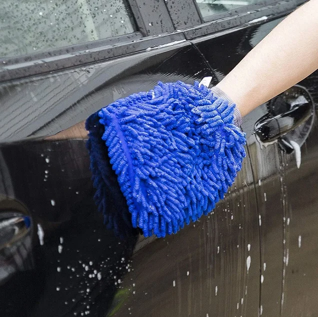 
Amazon Best selling super Microfiber car wash mitt cleaning wash cloth towel glove 