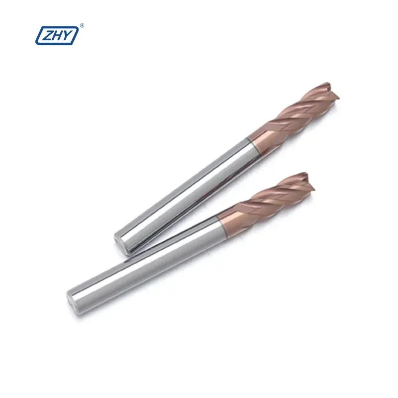 ZHY GEX economical hrc50 4 flute solid carbide square flat end mills for steel
