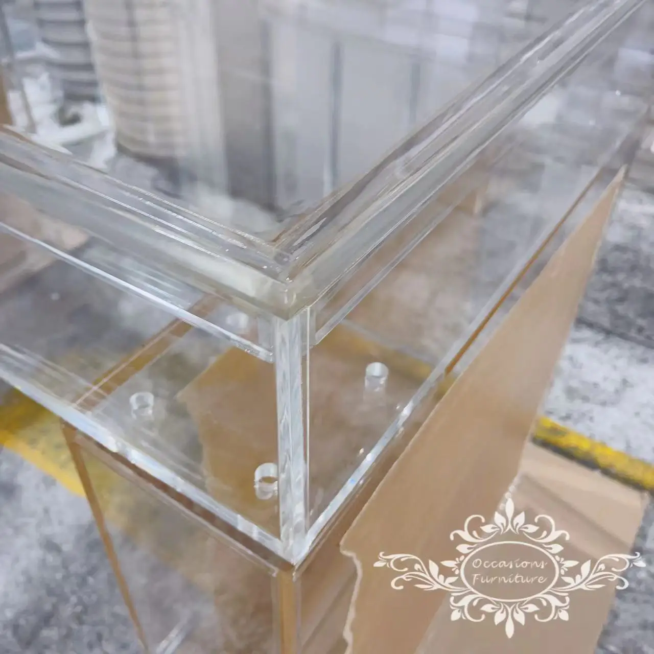 Clear Acrylic Table Rectangle Bride and Groom Tables