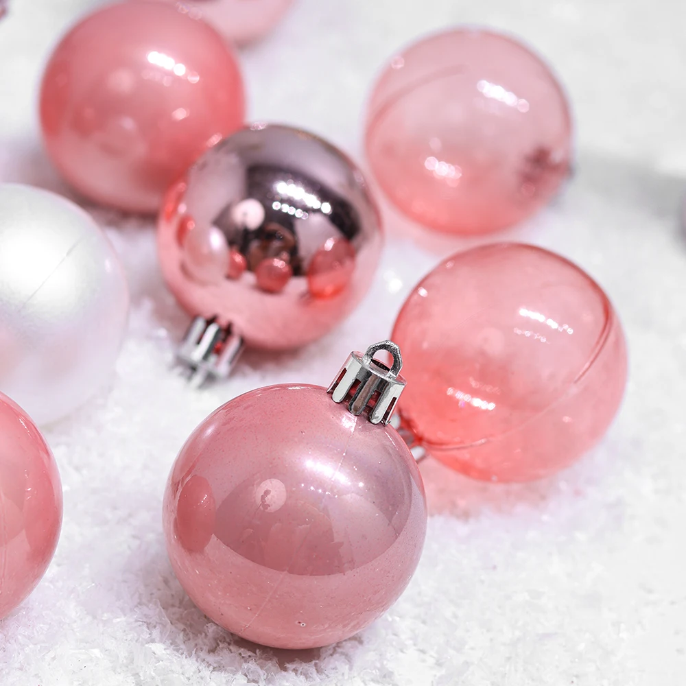 Hot sale nice quality 5cm christmas ball pearl light bauble ornament supplies for Christmas tree hanging decoration