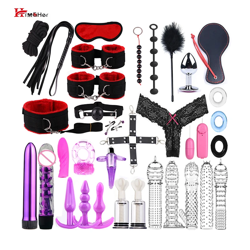 
High Quality BDMS Bondage Other Sex Products bdsm Fetish Bondage Lingerie Set Kit Luxury 35Pcs bsdm Sex Toys For Couples 