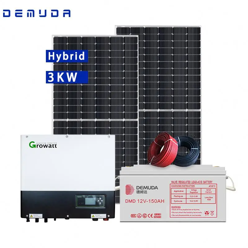 3.6Kw 5Kw 6Kw 8Kw Hybrid Solar System Three Phase Mppt Controller Hybrid Energy Solar Power System With Lithium Lifepo4 Battery