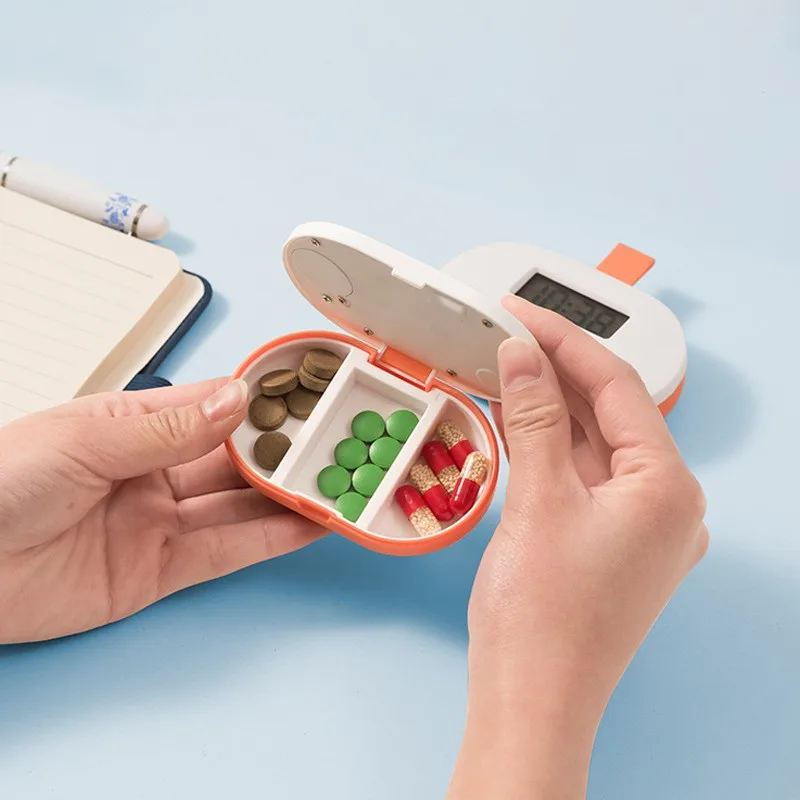 KYPL174 Electronic Timer Remind Pill Case with Voice Alarm Medicine Storage Box