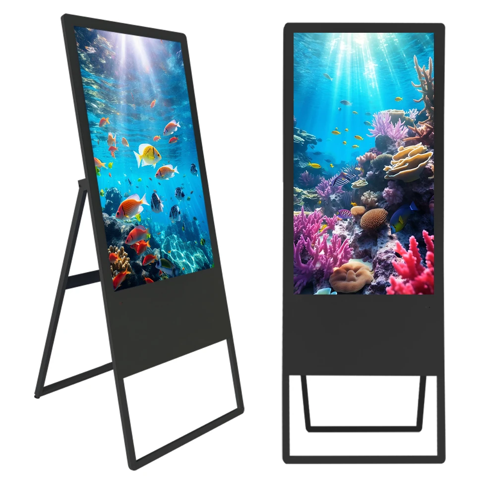 electronic  brand advertising machine split screen loop playback all-in-one LCD display rotate screen