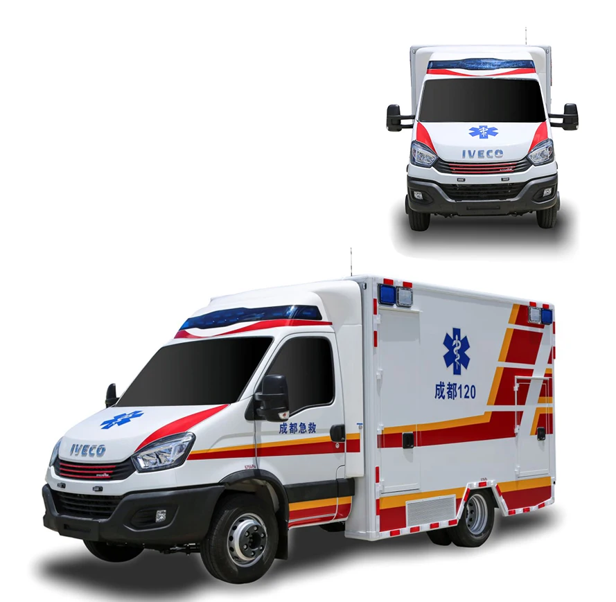 Ambulance Car NAVECO Ousheng Box Brand new Mobile Medical Monitoring ICU Ambulance Vehicle for exporting