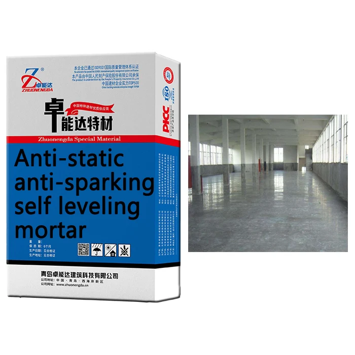25KG/bag Anti-static anti-sparking cement based self leveling mortar for Oil depot, chemical plant, power distribution floor