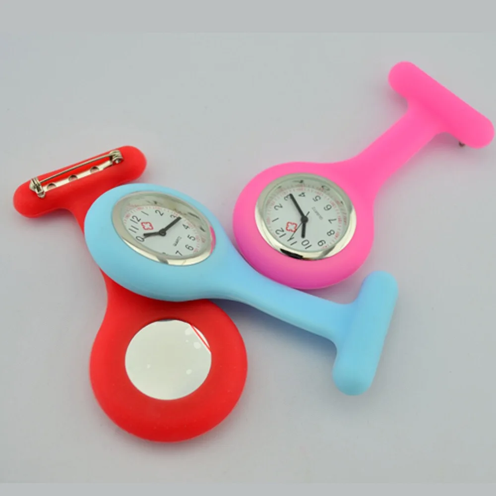Watch Custom Logo Medical Device Rubber Silicone Doctor Pocket Watch Reloj Clip On Watch