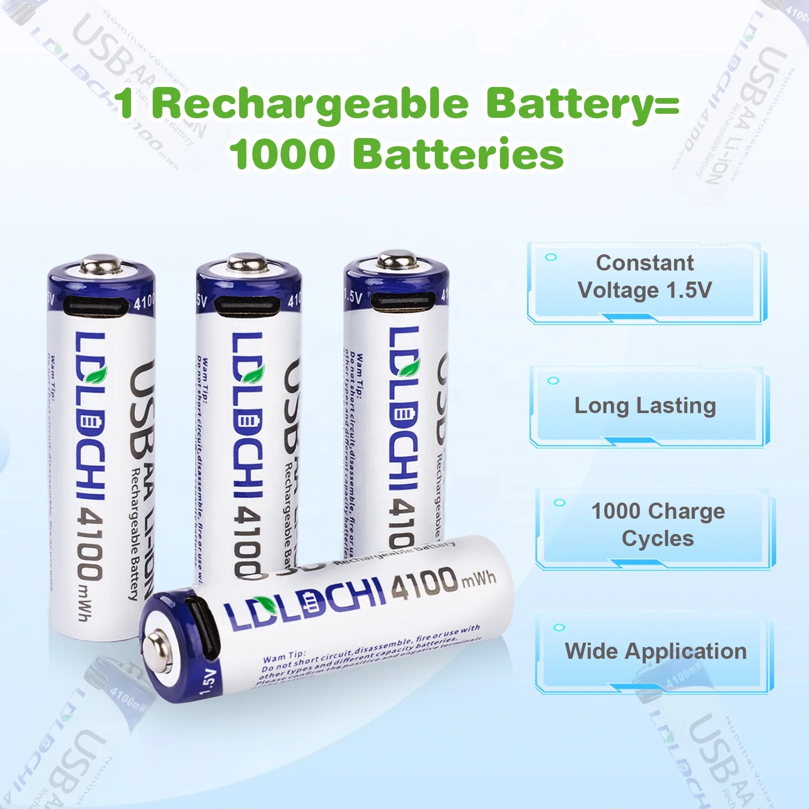 USB 1 5 В AA 4100mWh NCM анодный материал цилиндрического типа перезаряжаемые литиевые батареи для электроинструментов