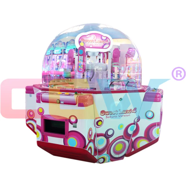 CGW 4 игрока толкая подарок аркадный приз игра машина конфеты кран коготь аркадная монета управляемая машина Джек-пот