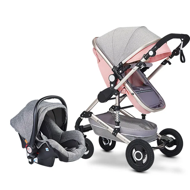 Cute Cartoon 2-in-1 Foldable Car Stroller Wagon Folding Trolley Baby Products