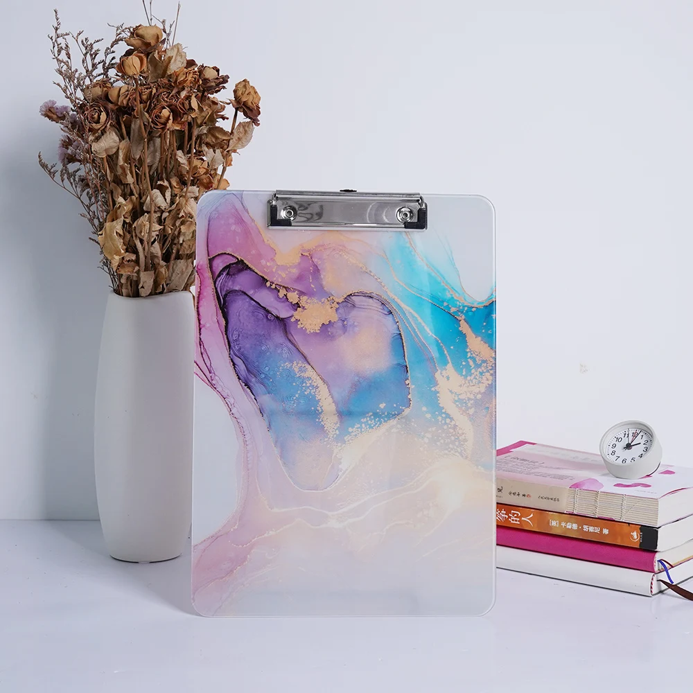 Customized Plastic A4 Letter Size Clipboard with Metal Clip