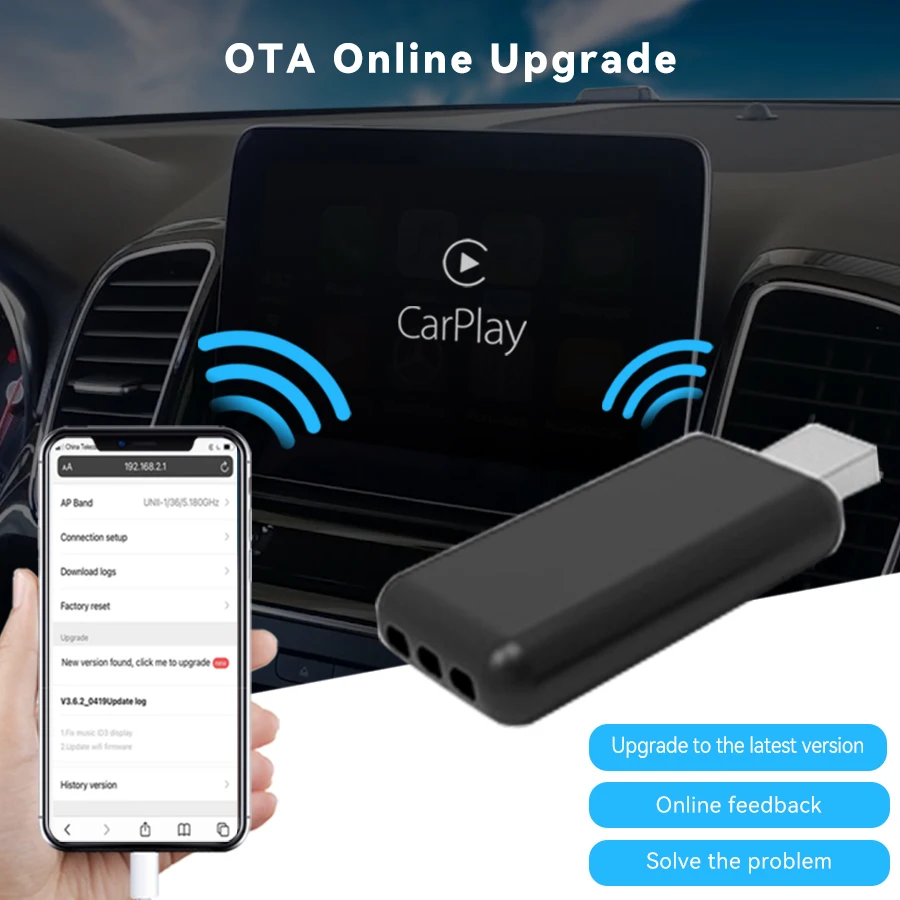 Grandnavi Mini Wireless CarPlay For Support Original Build CarPlay For Audi Mazda Car
