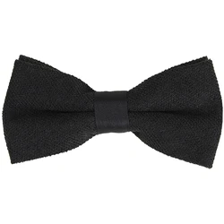 Cuyino New Bowtie Collection Creative Handmade Soft Black Formal Wear Bowtie Tone On Tone Novel Bow Tie Bowtie Sets