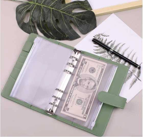 Custom PU Leather Money Saving Binder Personalized Budget Planner for Managing Budgets and Saving Money