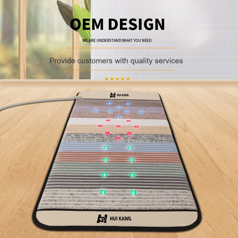 Huikang Chakra crystal pemf mat photon infrared sauna mattress pemf infrared mats with crystals