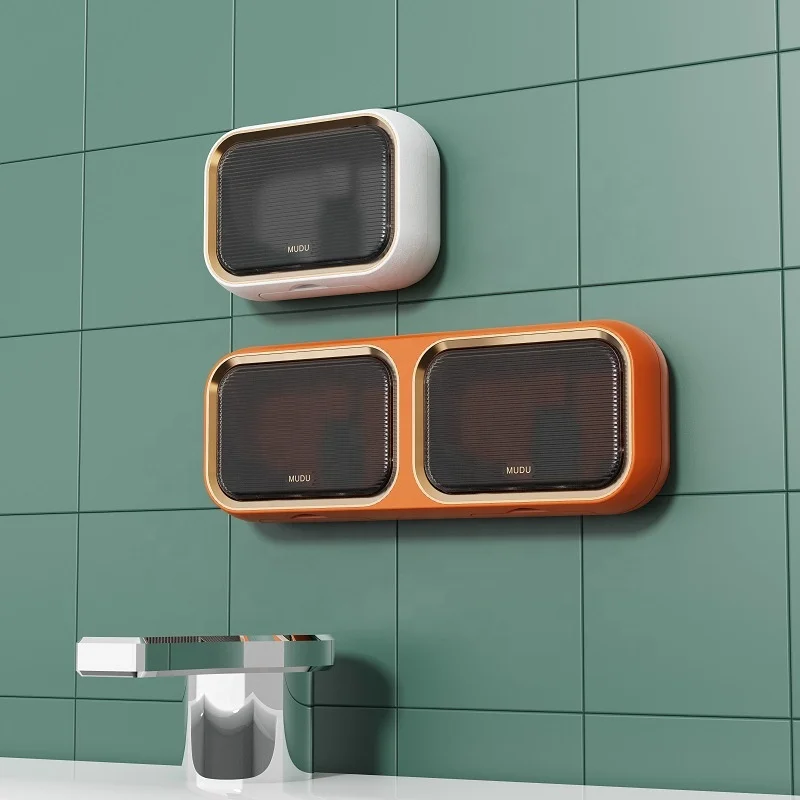 Soap Rack Storage Case Bathroom Brush Box Suction Drying Accessories