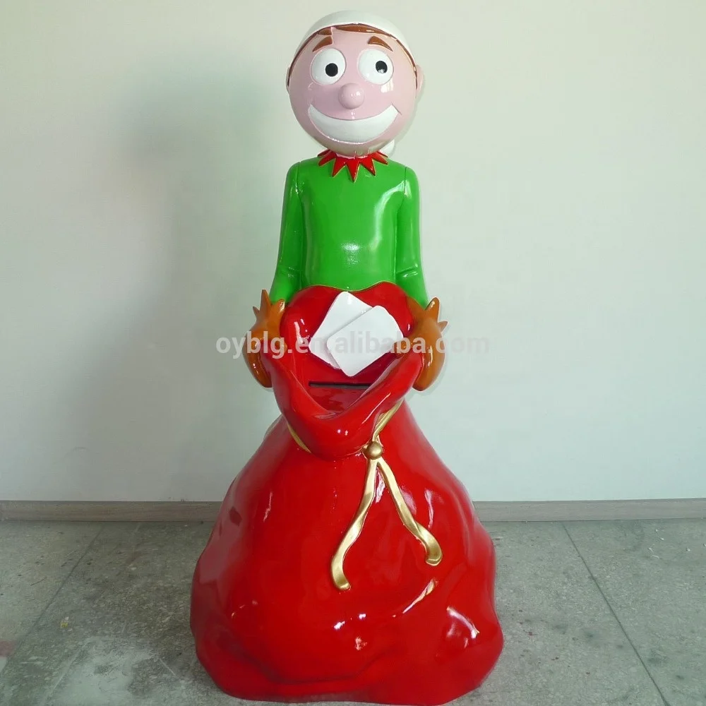 Elfish christmas decorations elf Christmas figure fiberglass life style Elf