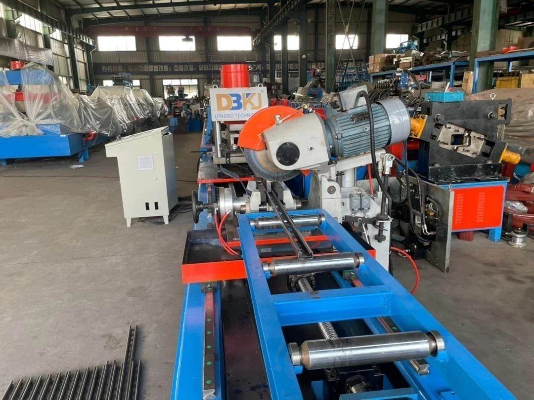 Servo punching and Servo cutting Unistrut channel roll forming machine with gearbox drive way and casting steel best quality