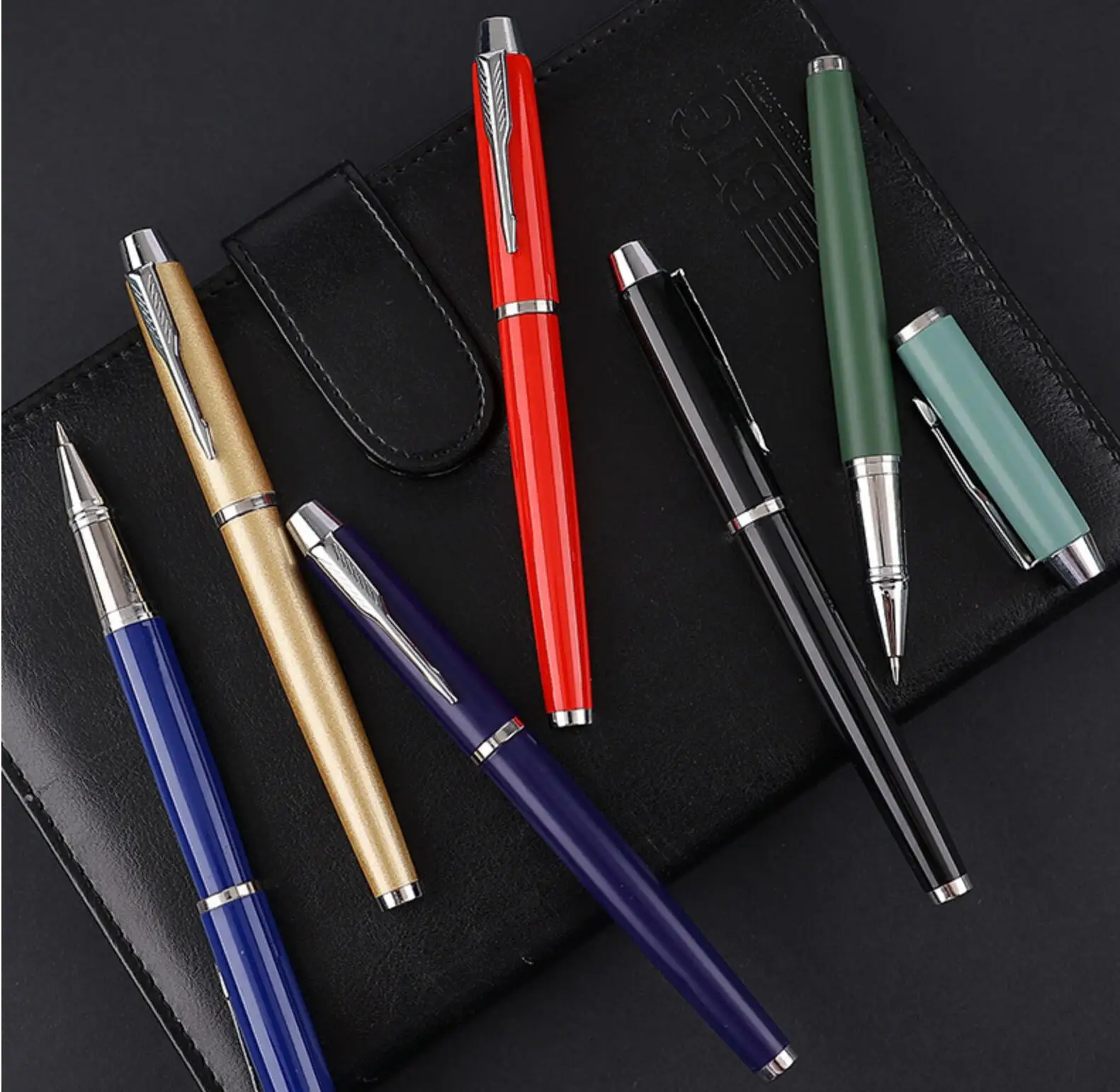 3pcs Luxury A5 Business Notebook Planner Sets Custom Logo Leather Cover Pen Gift Set Wholesale Promotional Stationery Set