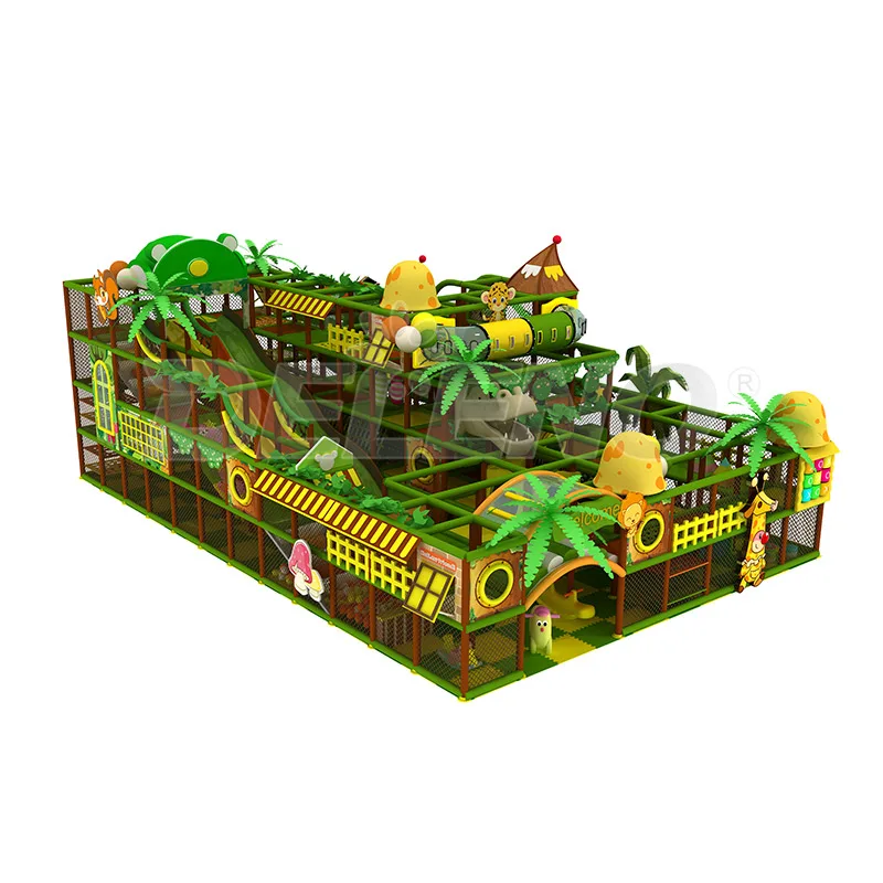 Zoo New Attraction Kids Outdoor Adventure Playground Rope Course High Ropes Course For Sale With Zip Line And Climbing Wall