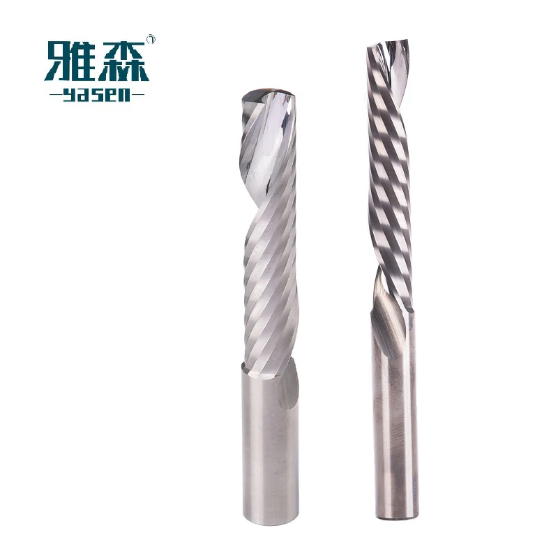 CNC Machines Tools woodworking Carbide Milling Cutter Single Flute Spiral End Mill for Aluminum