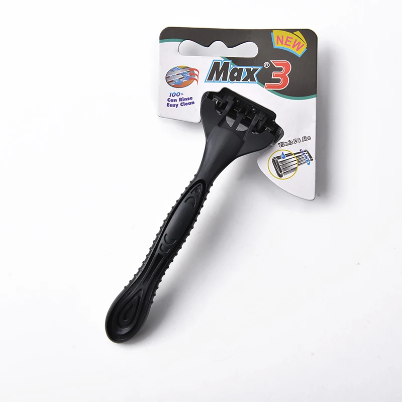 Pivoting head   triple  blade disposable razors modelling blade