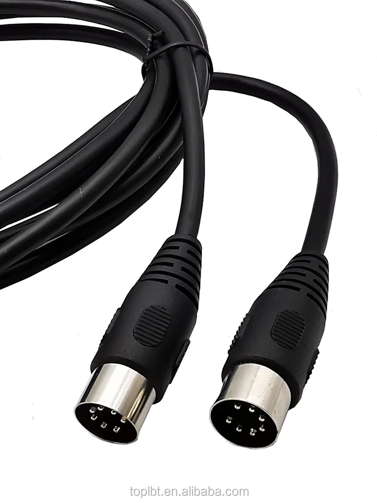 7 Pin Din Midi Cable 7 Pin Mini Din Male to Male Cable Computer Foot Switch to Amp/synth/rocktron/fender/fractal Copper LBT