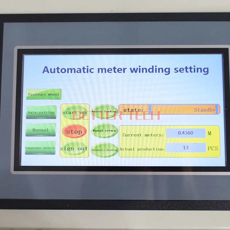 Automatic meter counting flat cable coiling and winding machine