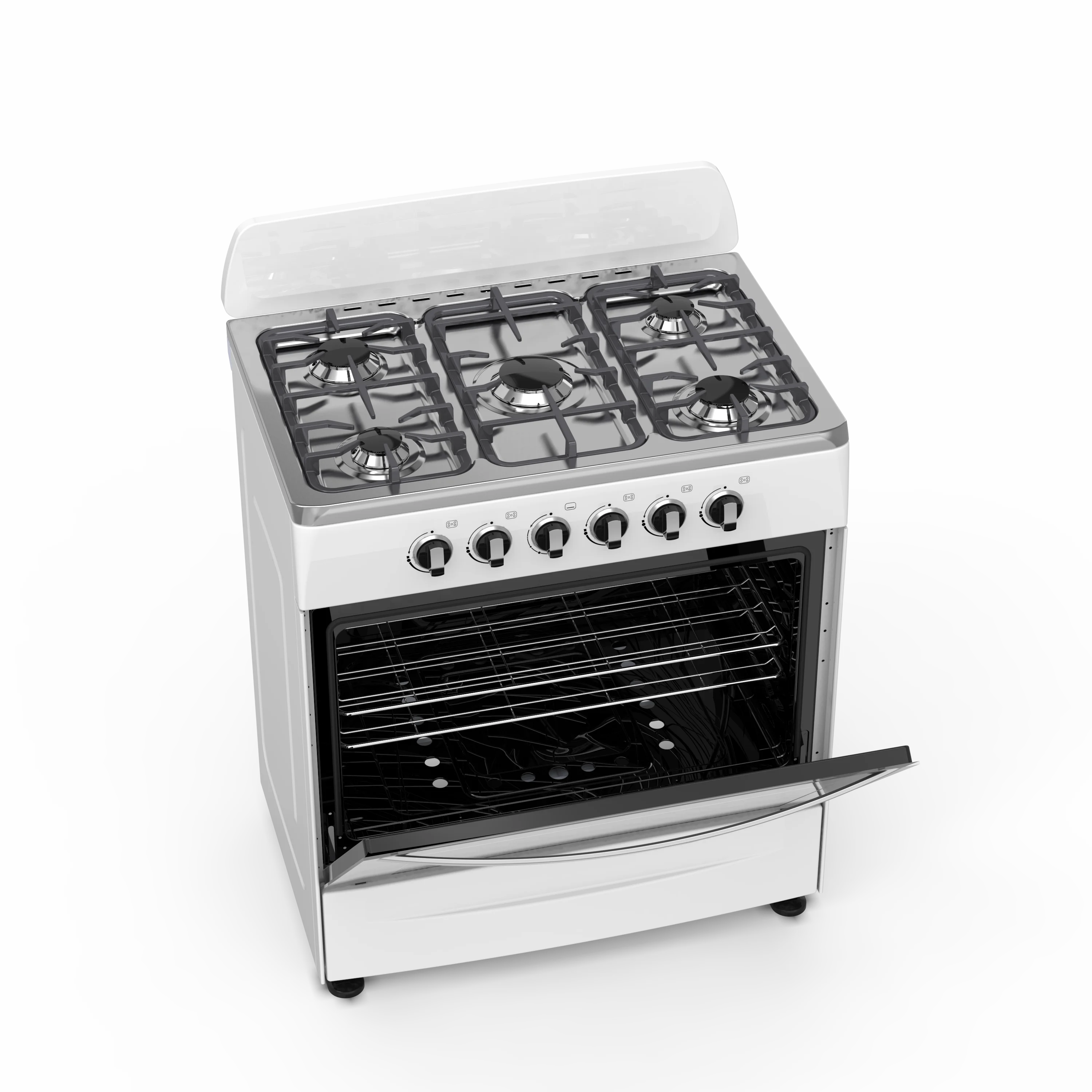 OEM/ODM freestanding 5 burner gas oven with grill