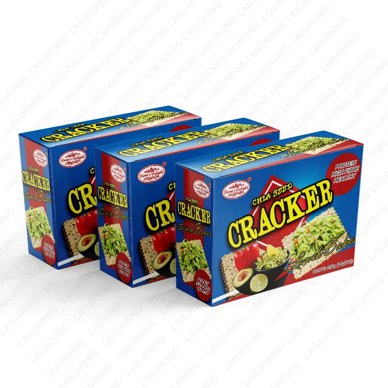Lailihong оптовая продажа с фабрики Халяль белок Чиа семена здоровое печенье бренд бисквит