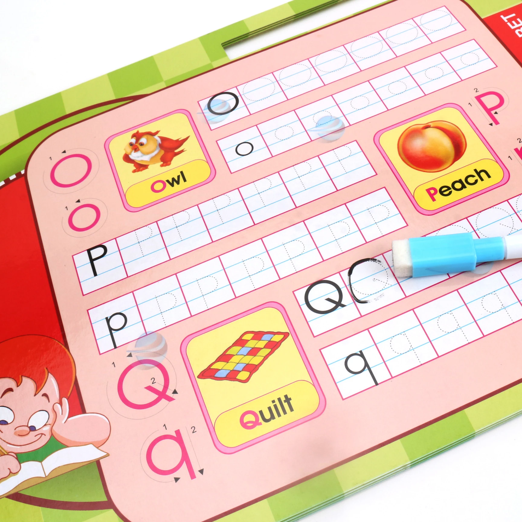 Customized Book flip chart wipe clean book Wire-O Binding Arabic Math brochure