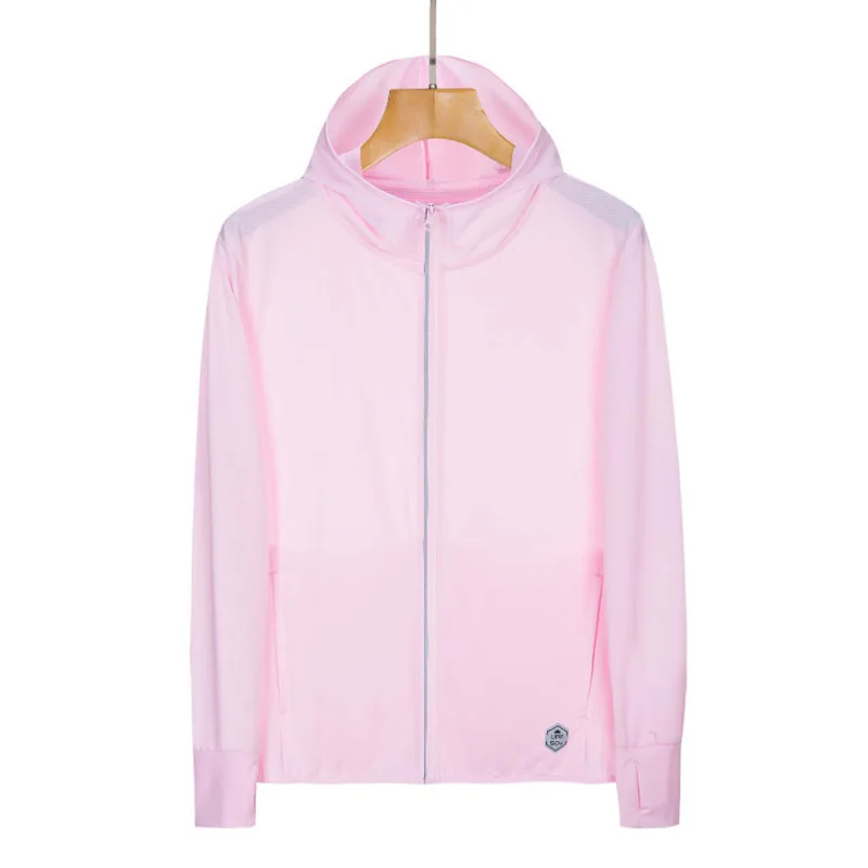 Sun Protection Hoodie Jacket Full Zip Long Sleeve Sun Shirts UPF 50+ Hiking Outdoor Light SPF Jacket