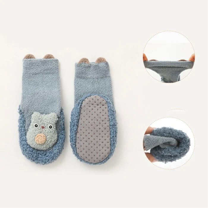 Lovely Keep Warm Children Non slip Floor Socks Toddler Shoes Baby Winter Shoes Socks