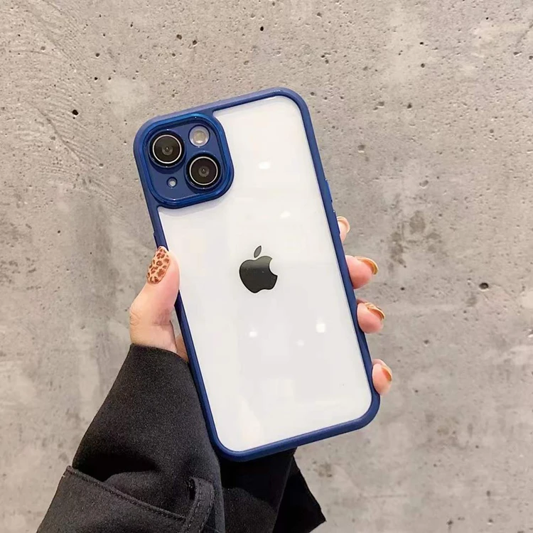 HD clear camera metal lens protection shockproof phone case for iphone 11/12/13