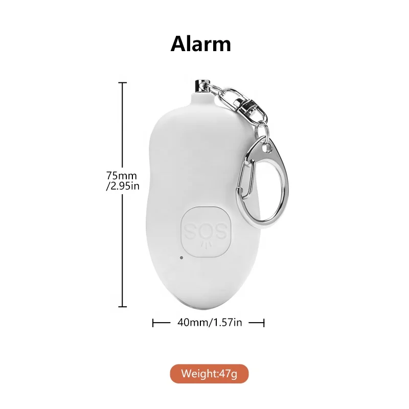 Personal Self-defense Security Keychain Alarm LED SOS keychain self defense Alarm