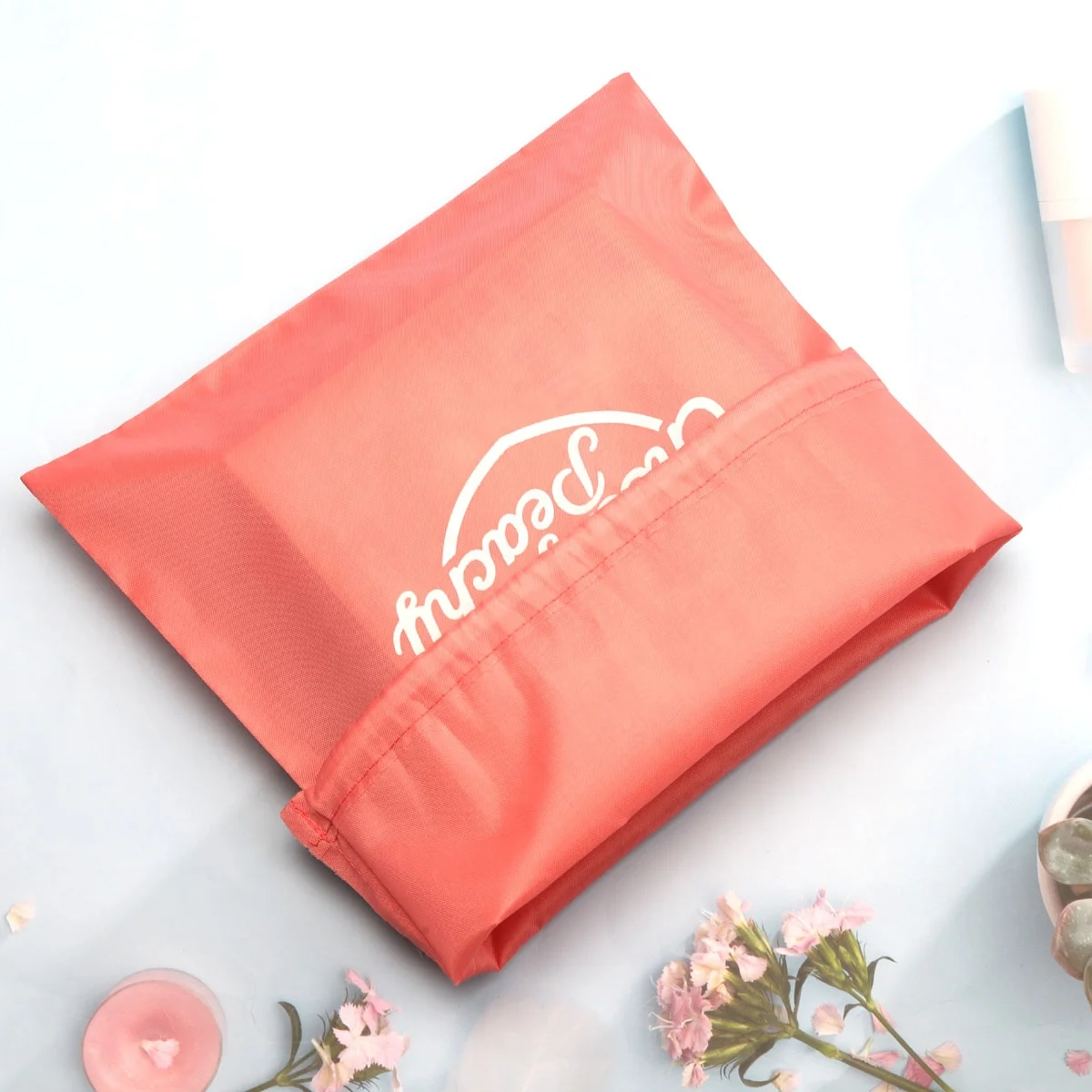 Custom Logo Printing 210D Drawstring Shoe Pouch Clothing Packaging Bag Waterproof Polyester Nylon Gift Shopping Dust Bag