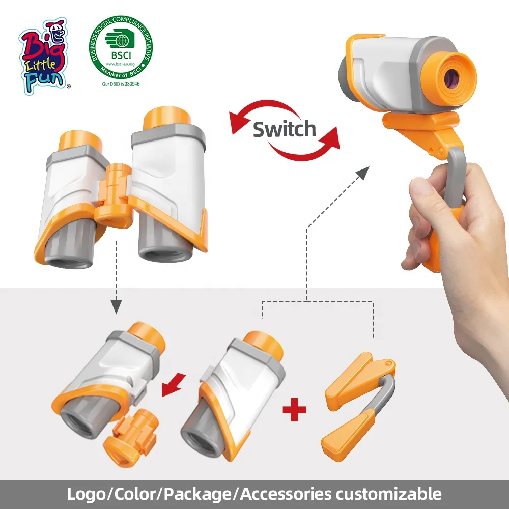 2024  Educational Toys Outdoor Kids Mini Portable Monocular And Binoculars Telescope Toys Pocket Telescope For Children