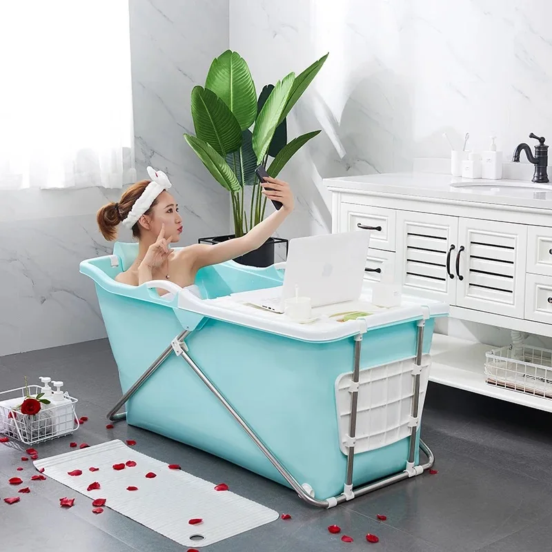 One Person Rectangular Corner Plastic Portable Bathtub For Adult