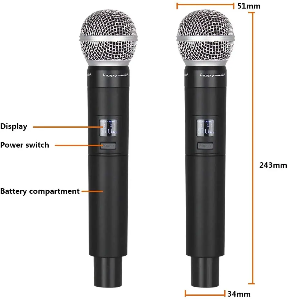 SENBORAN 58A Microfone Professional Dynamic Video Recording Karoke Mic Sans Fil Handheld Wireless Karaoke Microphone