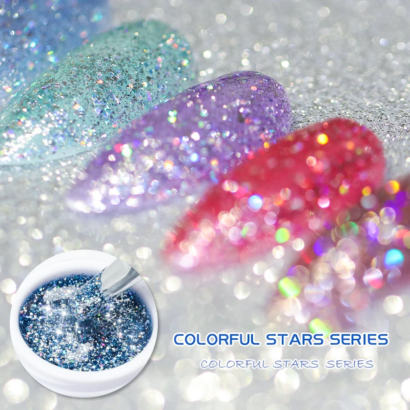 
5ml Peacock Rainbow Platinum Glue Nail Art Phototherapy Glue Bright Shining Super Flash Radiant Shining Nail Polish UV Gel Glue 