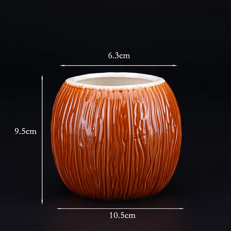 Ceramic Coconut Tiki Mug 500ml