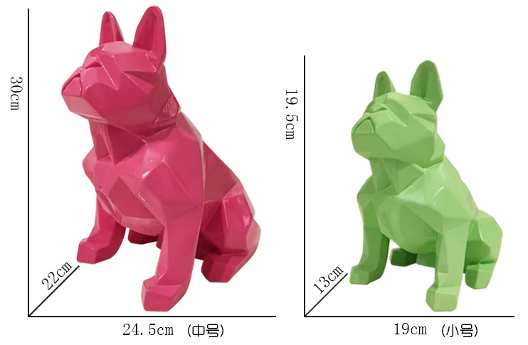 Polyresin Unique Custom Color S&M Size Indoor and Outdoor in Fiberglass Dog Animal Statues Home Decoration American Bully