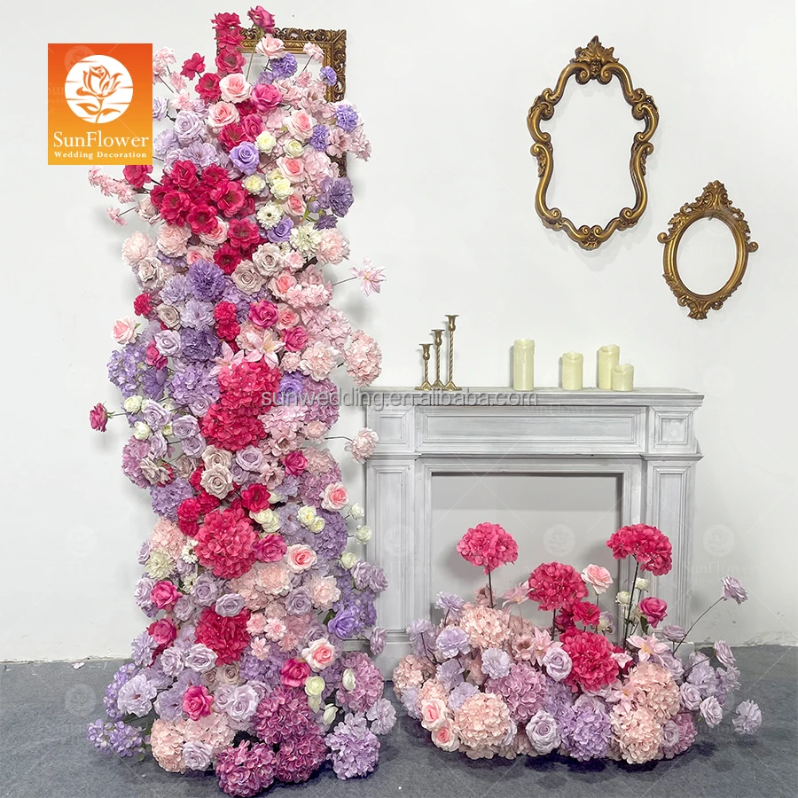 Sunwedding Factory Price Artificial Colorful Flower Arch for Wedding Decoration Wedding Flower Arches Backdrop