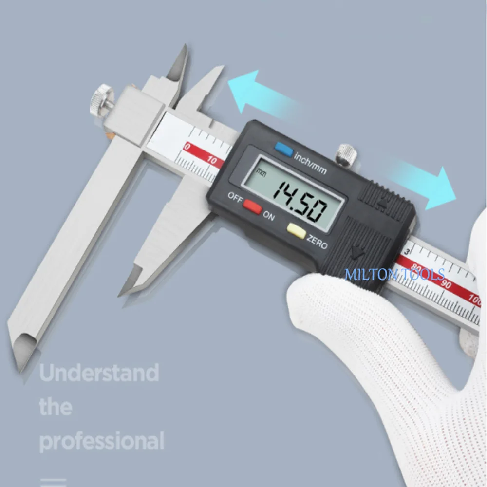 Digital Caliper Stainless Steel Vernier Caliper Electronic Caliper With Lcd Display