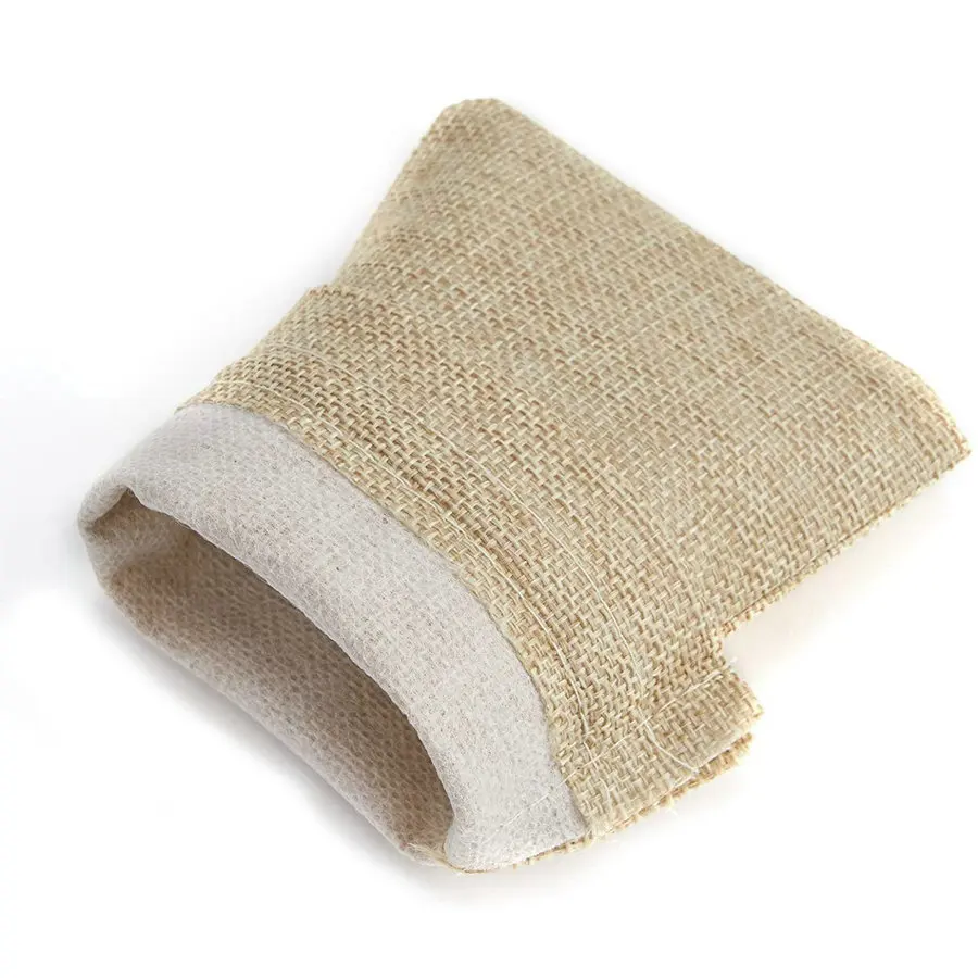 Jute drawstring burlap bag wedding decoration gift candy jewelry for handmade soap storage